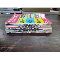 5 MECHANIC ILLUSTRATED MAGAZINES 1963-1964