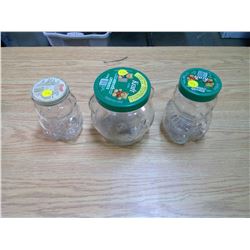 3 KRAFT PEANUT BUTTER JARS
