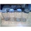 Image 1 : 4 VINTAGE HALF GALLON MASON JARS