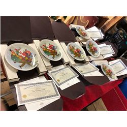 LOT OF 6 " THE SKATING LESSON" ART PLATES