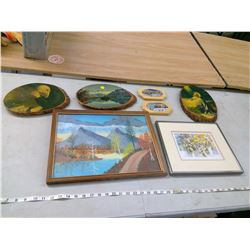 PAINTING OF SCENERY AND WOOD ART
