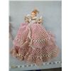 Image 3 : SMALL DOLL MADE IN HONG KONG C/W 2 LARGE DOLLS WITH KNITTED DRESSES