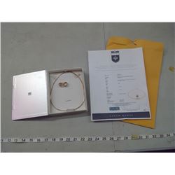 YELLOW GOLD-PLATED DIAMOND NECKLACE AND EARRING SET (STAMPED 925)