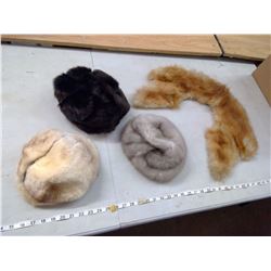 LADIES FUR HATS AND FUR STOLE