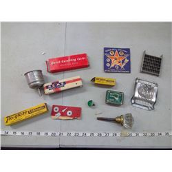 GLASS DOORKNOB, COLEMAN FILTER WITH SCREEN, AND VARIOUS OTHER ITEMS