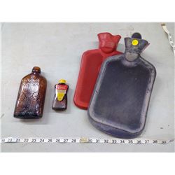 HOT WATER BOTTLES AND MEDICINE BOTTLES