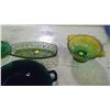 Image 2 : GREEN GLASSWARE (CARNIVAL GLASS)