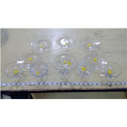 GLASS CHALICES AND PLATES