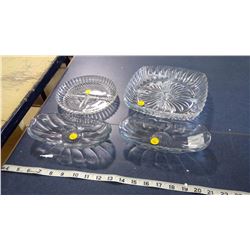 PRESSED GLASS SNACK TRAYS