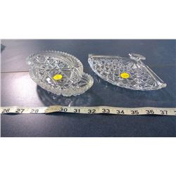 PRESSED GLASS CANDY TRAYS