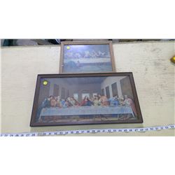 2X FRAMED LAST SUPPER PICTURES