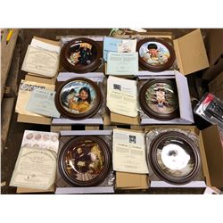 6 COLLECTOR ART PLATES THAT CAN BE MOUNTED TO A WALL