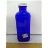 Image 1 : 1950 ‘MILK OF MAGNESIA' 7 1/2" HIGH COBALT BLUE GLASS BOTTLE