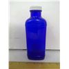 Image 3 : 1950 ‘MILK OF MAGNESIA' 7 1/2" HIGH COBALT BLUE GLASS BOTTLE
