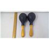 Image 2 : MEINI BRAND PRO RATTLE MARACHAS TOP ACOUSTICAL QUALITY - SET OF 2