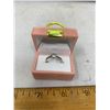 Image 1 : STERLING SILVER CUBIC ZIRCONIA RING - SIZE 7.5