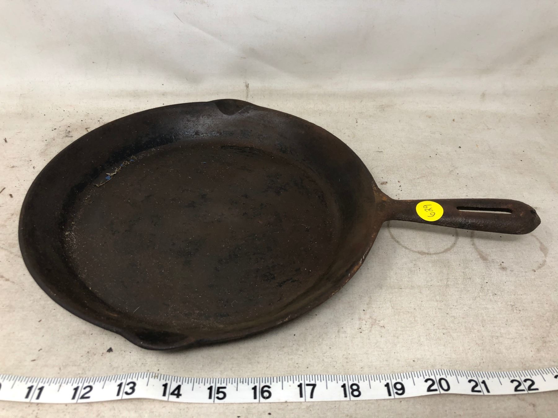 2 CAST IRON FRYING PANS