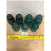 Image 1 : 7 INSULATORS - BLUE - VERY NICE