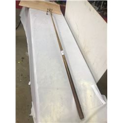 52" POOL CUE CRADLE - BRASS END FROM OLD PA POOL HALL