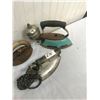 Image 2 : LOT OF 3 SAD IRONS, COLEMAN GAS IRON, AND ELECTRIC IRON
