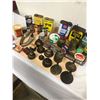 Image 1 : LOT OF TINS, OILERS, FUNNELS, BEARINGS, ETC.