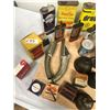 Image 4 : LOT OF TINS, OILERS, FUNNELS, BEARINGS, ETC.