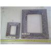 Image 1 : 2 WOODEN PICTURE FRAMES FOR 5X7" AND 11X14" (20"X17" AND 10 1/2" X 8 1/2")