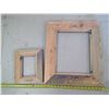 Image 2 : 2 WOODEN PICTURE FRAMES FOR 5X7" AND 11X14" (20"X17" AND 10 1/2" X 8 1/2")