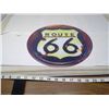 Image 1 : ROUTE 66 12 INCH TIN SIGN BACK IS POCK MARKED