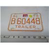 Image 1 : B.C. TRAILER PLATE