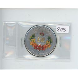 2012 50 CENT SILVER PLATED DIAMOND JUBILEE COIN