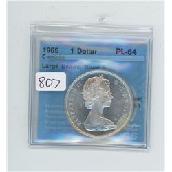 1965 ONE DOLLAR PL-64 CCCS