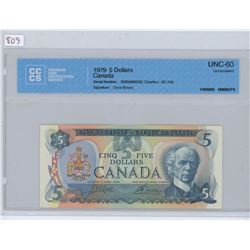 1979 5 DOLLAR BILL UNC-60 CCCS