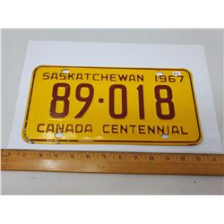 1967 LICENSE PLATE