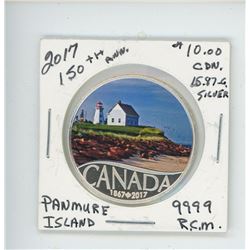 2017 10 DOLLAR COIN (150 ANNIVERSARY PANMURE ISLAND)