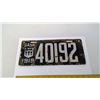 Image 1 : 1919 SASK ANTIQUE LICENSE PLATE