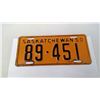 Image 1 : 1950 SASK ANTIQUE LICENSE PLATE