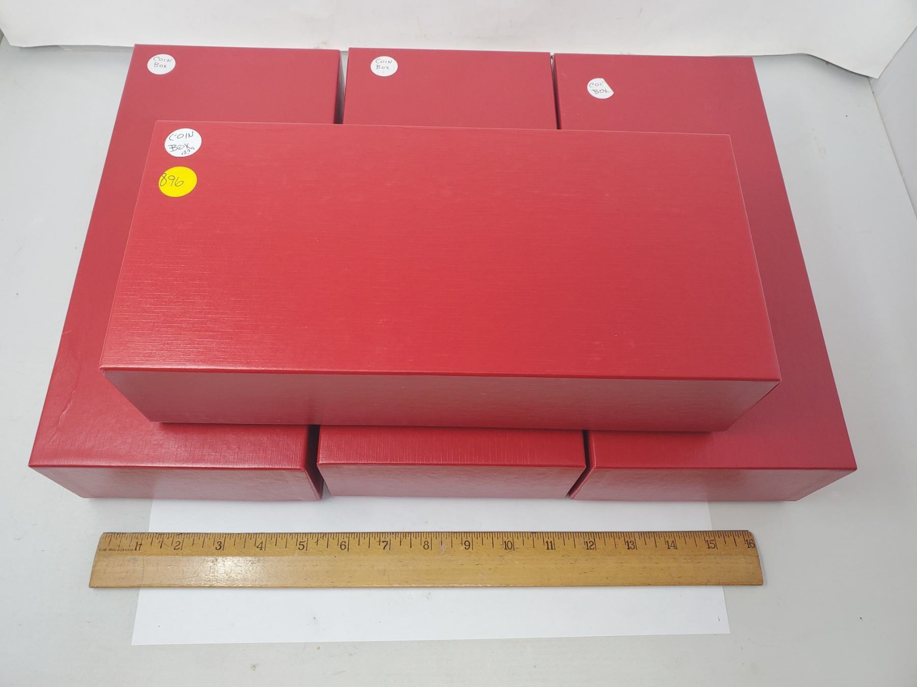 4 NEW RED COIN BOXES
