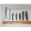 Image 1 : 5 KNIVES AND CALIPER AND TIRE GAUGE
