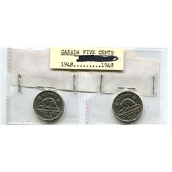 2 1948 NICKELS