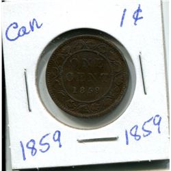 1859 CANADIAN 1 CENT