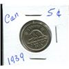Image 1 : 1939 CANADIAN 5 CENT COIN