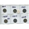 Image 1 : 6 CANADIAN 5 CENT COINS - 1949, 1956, 1954, 1955, 1954, 1958
