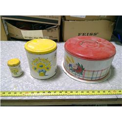CAKE CANISTER C/W ANOTHER CANISTER SET