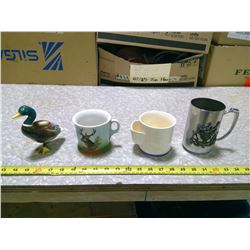 MUGS AND MALLARD DUCK ORNAMENT