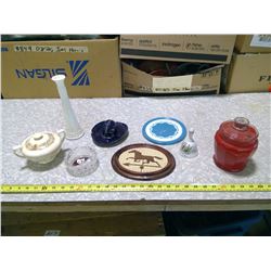 SUGAR CONTAINER, PLATE, PICTURE, VASE, ETC.