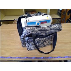 WHITE SEWING MACHINE AND CASE
