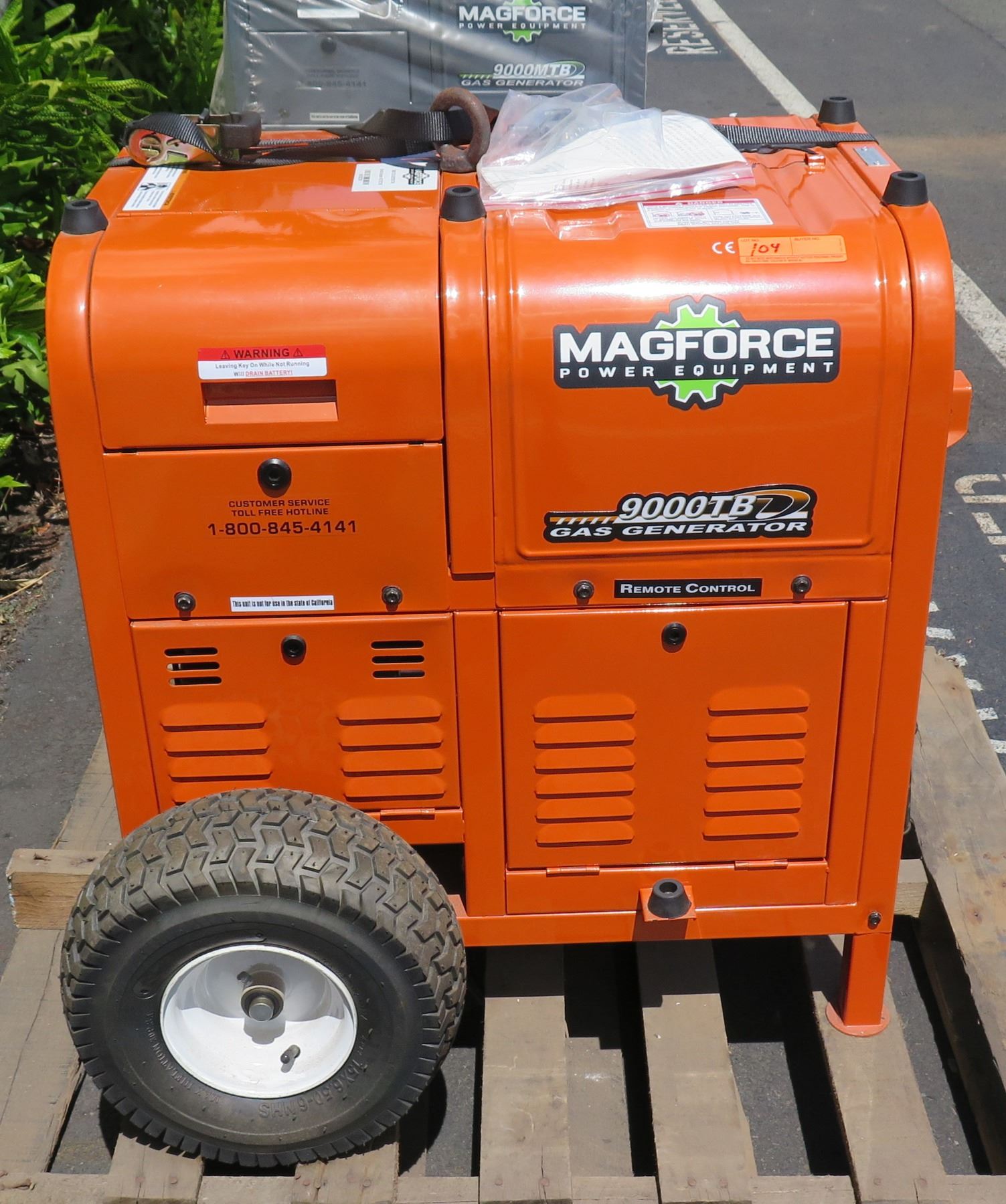 Magforce Power Equipment 9000 Tb Rolling Gas Generator Oahu Auctions