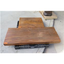 Qty 2 Large Solid Wood Slabs (5ft x 2ft and 3ft x 2ft)