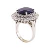 Image 4 : 10.96 ctw Sapphire and Diamond Ring - 14KT White Gold